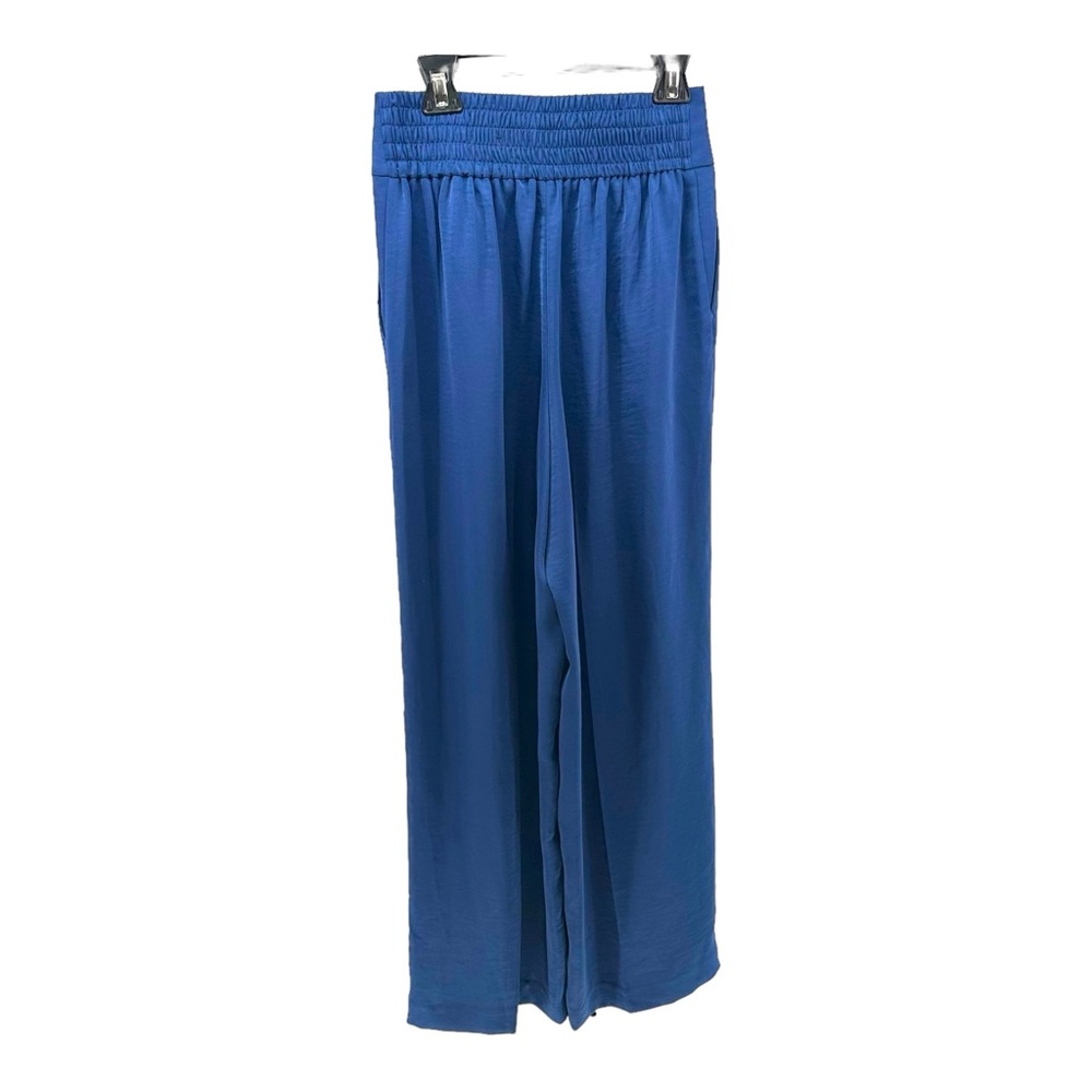 EXPRESS Women’s XS Blue Super High Rise Wide Leg‎ Pants Office Career Dressy